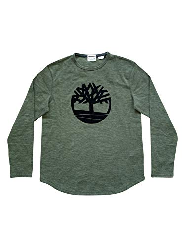 Timberland メンズ Dyer River Tree ロゴ ワッフルシャツ US サイズ: Large カラー: グリーン