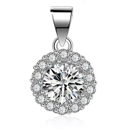 Collier de chaîne en argent 925 flocon de neige 2CT, le cadeau d'anniversaire idéal pour elle