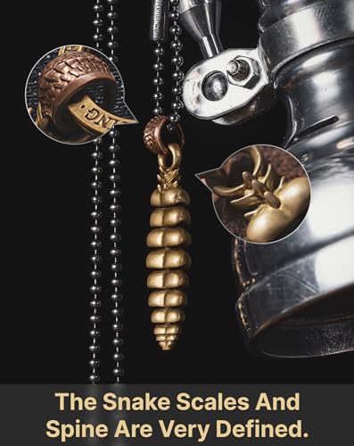 COPPERTIST.WU Rattlesnake Tail Pendant for Necklace Fidget Jewelry Rattle Gift for Women Men Snake Lovers4