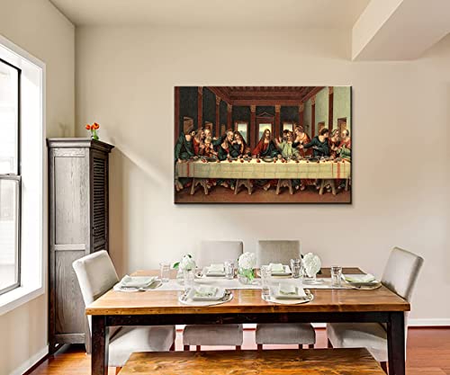Last Supper Wall Decor Jesus Pictures For Wall Jesus Wall Art Christian Posters For Wall Leonardo Da Vinci Poster Religious Wall Decor Last Supper Picture For Dining Room Decor (12''Hx 18''W) #TOP2