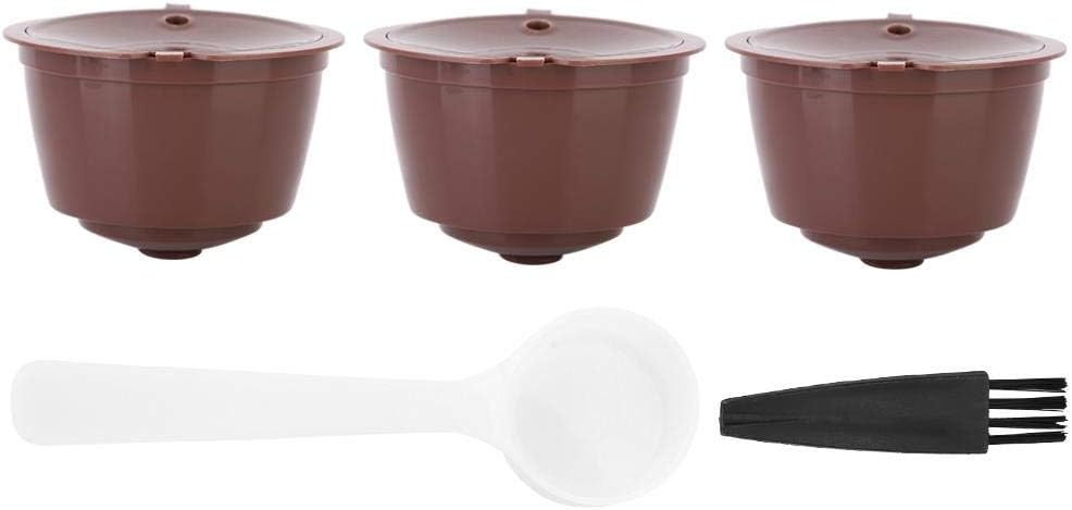 3Pcs Coffee Capsule Cup Reusable Coffee Capsule Cup Refillable Filter Kit Replacement Fit for Dolce Gusto