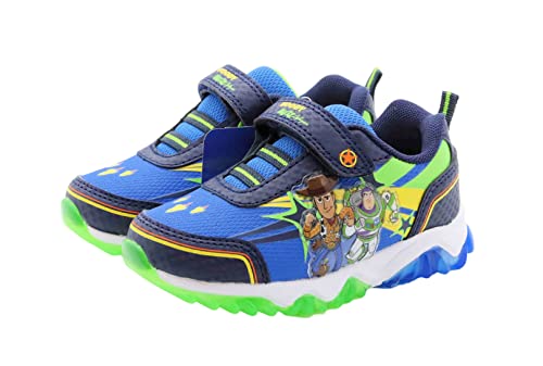 Disney Pixar Toy Story Boy's Lighted Athletic Sneaker, Navy/Blue/Green (Little Kid), Size 11 #TOP3