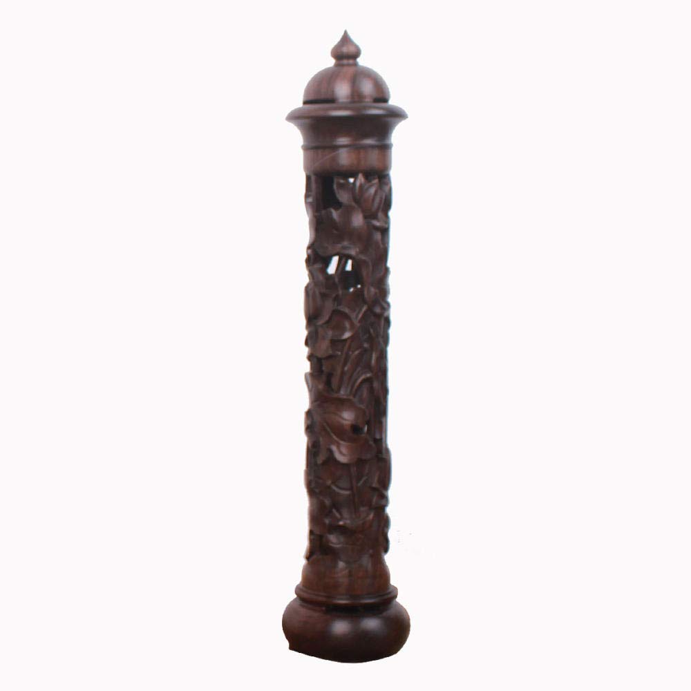 Räucherwasserfall Rückfluss Räuchergefäß Halter Wasserfall T Vertikale Rotholz-Massivholz-Weihrauch-Brenner-Holz Für Räucherstäbchen 29Cm Wohnzimmer-Stift-Räucher-Basis-Räucherstäße, Weihrauch, Lila L