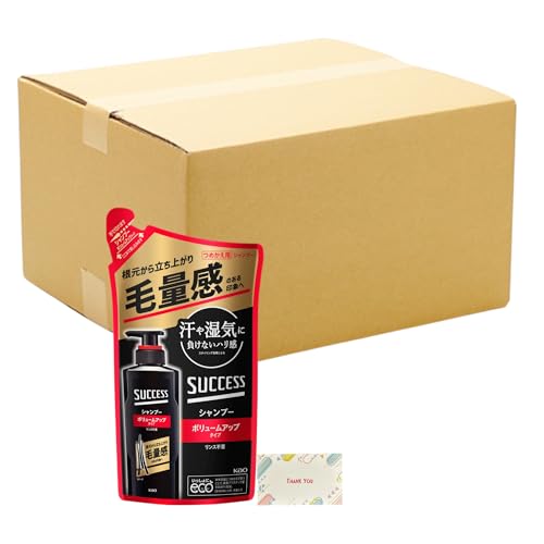 花王 サクセス シャンプー ボリュームアップタイプ つめかえ用 280ml 24個セット + Kunutonnオリジナルロゴ入りe おまけ付