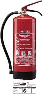 Gloria PD6GA Feuerlöscher (ABC) Pulver mit Manometer Wandhalter + Plakette 10LE