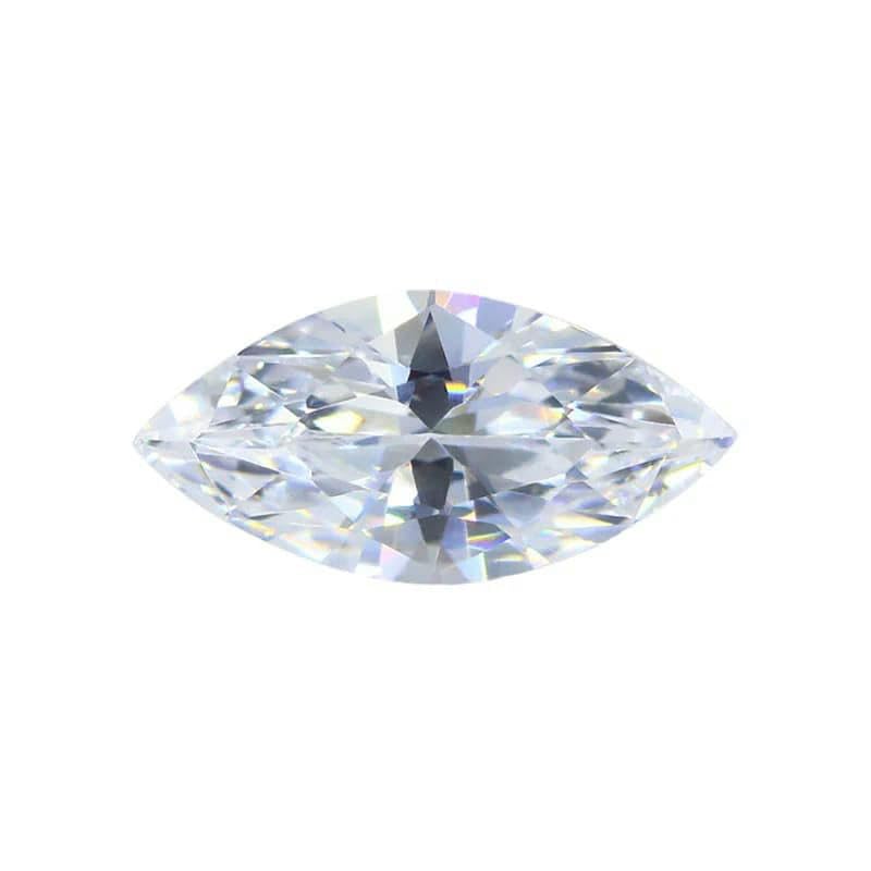 2 x 4,0 mm ~ 10 x 20 mm, 50 Stück/Los, Marquise-Form, Zirkonia-Stein, mehrfarbig, brillant geschnitten, lose synthetische Edelsteinperlen für Schmuck, weiß, 10 x 20 mm, 50 Stück