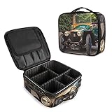 Große Kapazität: 25 x 22,5 x 9,1 cm, kann Ihre Make-up-Pinsel, Lippenstifte, Masken, Gesichtscreme, ätherisches Öl und andere Kosmetika aufbewahren. Kann auch Schmuck, Elektronik-Zubehör, Rasierset und andere Gegenstände aufbewahren.