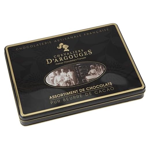Chevaliers d'Argouges - Assortiment de chocolats noir, lait, blanc - Coffret cadeau prestige - 300g