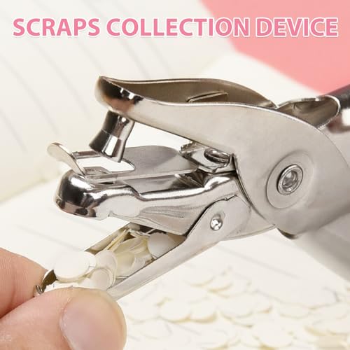 Craftinova 1 Hole Punch, 1/4 inch of Single Whole Punch,with Soft Grip Handles, with 6 Sheet Capacity, Perfect for Home Office School Supplies, can be Used for Labels and Greeting Cards,3 PCS - Image 4