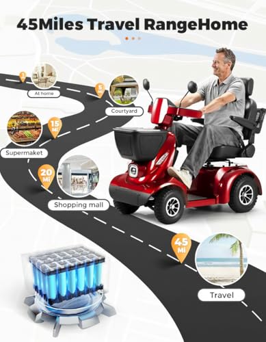 45 Miles Long Range Heavy Duty Scooter