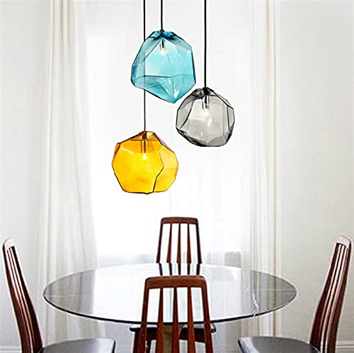 Lustre simple en verre gris anti-éblouissement pour salle à manger - 3