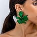 Statement Flower Earrings for Women Trendy Pink Flower Dangle Drop Earrings Spring Statement Jewelry Fashion Accessories for Wedding Gifts