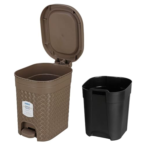 KOLORR Stitch 7 Liters Plastic Pedal Medium Dustbin/Trash Can/Garbage Waste Bin with Lid...