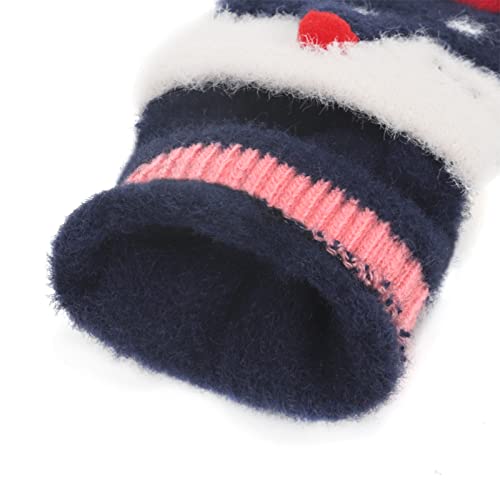 Image of Holiberty Cute Baby Kids Winter Fingerless Gloves Toddler Boys Girls Cartoon Christmas Elk Knit Mittens Warm Snow Gloves 2-8Y