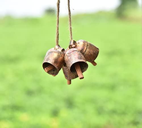 Pack-of-5-Rustic-Decor-Vintage-Christmas-Decoration-Ornaments-Bells–Indian-Decor-Cow-Bell-for-Craft–Small-Tiny-Mini-Gold-Tin-Hanging-Witch-Bells–Jingle-Bells-for-Crafts-2-Inch Pack of 5 Rustic Decor Vintage Christmas Decoration Ornaments Bells–Indian Decor Cow Bell for Craft–Small Tiny Mini Gold Tin Hanging Witch Bells–Jingle Bells for Crafts 2 Inch