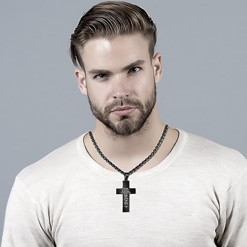 12 Pcs Football Cross Necklace for Men Stainless Steel Bible Verse Pendant with 24 Inch Chain Football Team Gifts Football Necklaces for Team First Communion Baptism Religious Sports Gift3