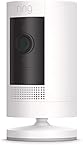 Ring Stick Up Cam Battery by Amazon | HD Outdoor Wireless Home Security Camera System with Two-Way Talk, White | Works with Alexa