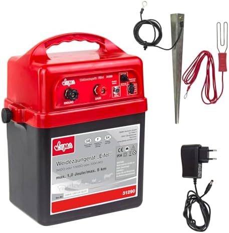 Weidezaungerät 10 km Elektrozaungerät Weidegerät Elektro Weidezaun 12V/230V DHL