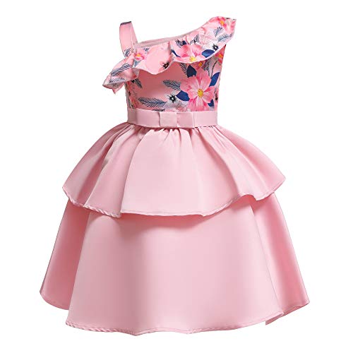 Robe de Noël et Nouvel An pour fille à épaule oblique BaronHong