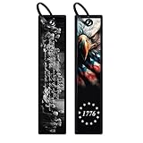 DillenCo We The People 1776 American Flag Skull Key Tag/Backpack or Luggage Tag x2. Patriot Edition (Eagle)