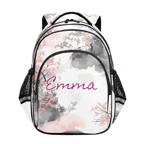 Sac à dos personnalisé pour enfants école primaire au motif aquarelle rose