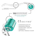 Derma Roller Titanium - 0.30mm Microneedle Roller with Case - 192 Micro Needling Dermal Kit for Face, Scalp and Body - At Home Microneedling Device for Women and Men (Green) - Image 5