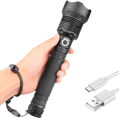 Pocketman Super Bright Flashlight Tactical Flashlight with 3 Light Modes for Camping Hiking and Home Emergency(Battery not Included)