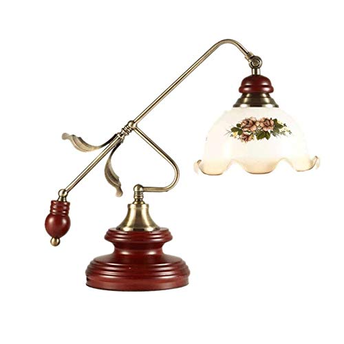 Preisvergleich Produktbild Yughb Retro minimalistische Tischlampe, kann Lampenkopf EIN- und ausgeschaltet Wird, wobei alle Kupferbasis, Schlafzimmer, Arbeitszimmer, Wohnzimmer, Esszimmer und andere Beleuchtung Orte (E27)