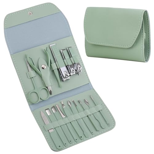Image of Premium Nail Clipper Kit - Stainless Steel Manicure & Pedicure Set - Nail Care Tools for Hand & Feet - Includes Clippers, Cuticle Trimmers, File, Tweezers for Facial, Hand & Foot Care