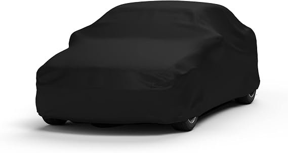 Scratch Resistant Indoor Car Cover Compatible with Cadillac 2016-2019 ATS-V - Black Satin Ultra Soft Material Car Cover Car Accessories