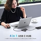 UGREEN 10Gbps USB C Hub With 2 USB C and 2 USB A Data Ports, Multiport Adaptor Compatible With MacBook Pro, Air, iPad Pro, Mini 6 and iPhone 15/16/17, Plug and Play - Image 3