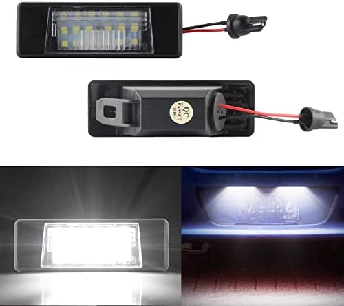 OZ-LAMPE LED Number Plate Lights for S80 V70 XC60 XC70 XC90 V50 S40 C30 Before Facelift, 2 Pcs Car License Number Light 18 SMD Automotive Plate Lamps Bulbs Assemblies Kit Canbus Error Free