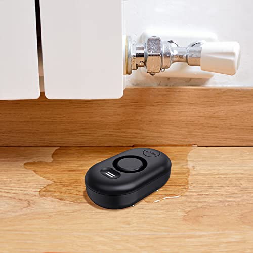 Water Leak Detector Sensor Alarm: Home Water Flooding Monitor Smart Sink Overflow Monitoring Adjustable Wet Moisture Alert Pipe Leakage Drip Detection Warning For Basement Floor (1 Sensor) #TOP4