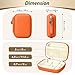 Linpr Digital Camera Case Compatible with CAMKORY/for Kodak PIXPRO FZ45/FZ55/for Lecran/for VAHOIALD/for Canon IXUS 285 HS, Small Travel Cameras Storage Holder for Accessories SD Card (Orange)