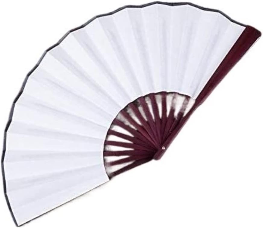 Japanese Folding Fan, Mens, Mai, Fan, 2 Piece Folding Fan, Chinese Folding Fan, Plain Folding Fan, Event Home Party Supplies, Men/Women Fan, Ladies Decoration Color White