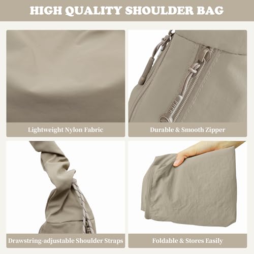 Bolso Hobo Grande de Nylon para Mujer miniatura 6
