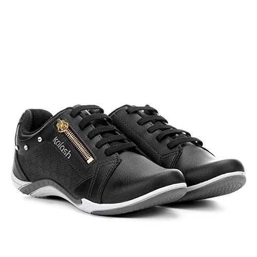 Sapatênis Kolosh Tênis Feminino Ziper Strass Elástico C1282R
