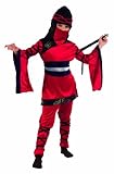 traje del carnaval Limit Sport MI501 - Disfraz de ninja para nio (talla 3, incluye camisa, pantaln, cinturn y sombrero)