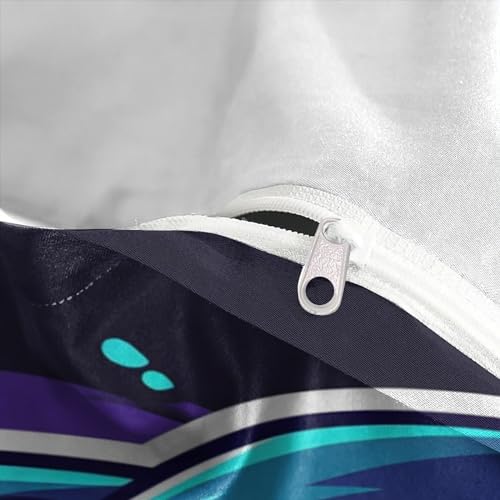 Housse de couette requin 3 pièces en microfibre douce imprimé 3D - 8