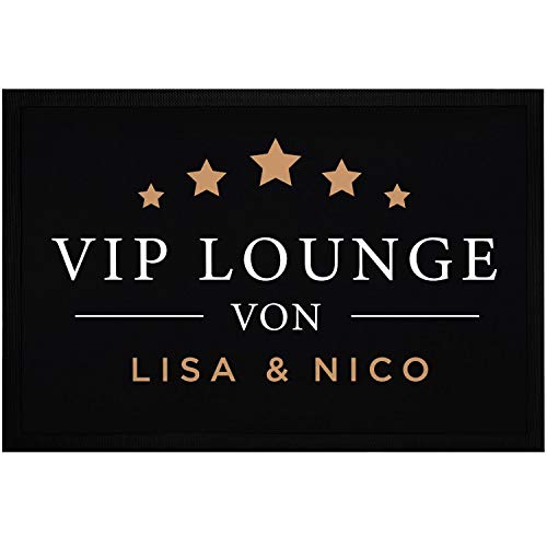 SpecialMe® Fußmatte mit Namen VIP Lounge personalisiebar mit Wunschnamen rutschfest & waschbar...