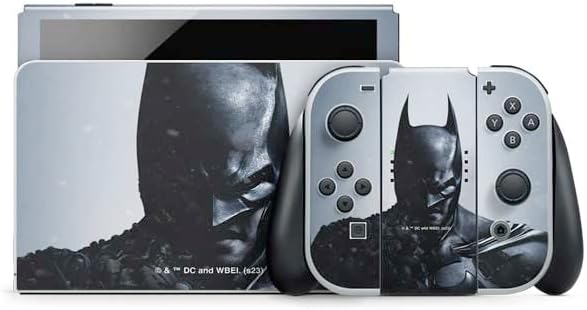Skinit Decal Gaming Skin Compatible with Nintendo Switch OLED (2021) - Officially Licensed DC Comics Arkham Origins Arkham Logo Design