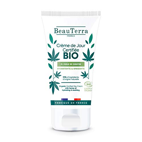Beauterra - Crema de día con aceite de cáñamo orgánico, 50 ml