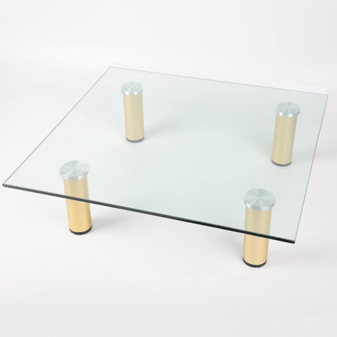 Patas de mesa de aluminio ajustables, juego de 4 patas de gabinete de 35 cm, acabado cepillado, sin perforaciones, patas de soporte de metal para baño y muebles, y elegantes