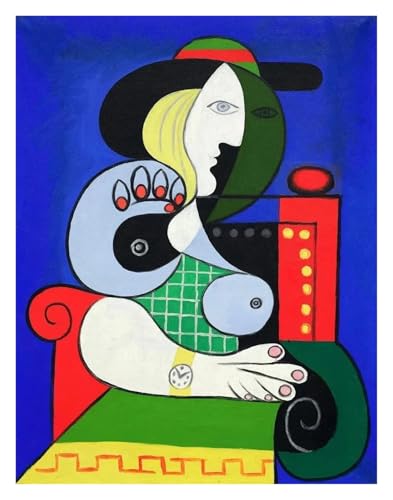 Arte de Pared Canvas Prints Decoración Pósteres E Impresiones De Obras Clásicas De Picasso, Retrato Femenino Abstracto, Pintura En Lienzo, Imágenes Artísticas De Pared(9,30x40cm)