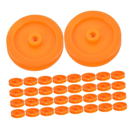 TOPPERFUN Smooth Sliding Plastic Pulley for Diy Wheel Toys Replacement Toy Wheels