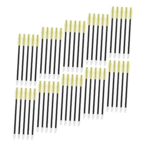 Ipetboom 50pcs Disposable Mascara Wands Eyelash Brush Spoolie Lash Applicator Tool Soft Nylon Bristles for Lash Separation Perfect for Travel Work