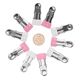 DECHOUS Pinzas de Acero Inoxidable para Costura y Lavandería Clips Domésticos Antideslizantes con Soporte para Alfileres de Unidades Rosas Blancas con Extractor de Alfileres Resistentes y