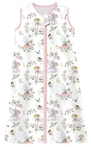 Chilsuessy 2er Pack Sommerschlafsack 1 Tog Baby Schlafsack Kleine Kinder Schlafanzug ohne Ärmel für Sommer und Frühling 100% Baumwolle