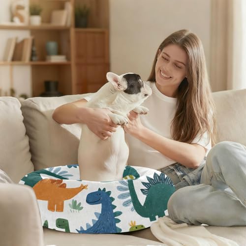 Coussin pour chat amovible lavable vert dinosaure de très petite taille M - 7