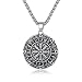 Holyheart Vegvisir Pendant Necklace, Runic Compass Pendant Necklace, Scandinavian Norse Pendant, Handcrafted Viking Jewelry, Amulet Viking Necklace Gift for Men Unisex